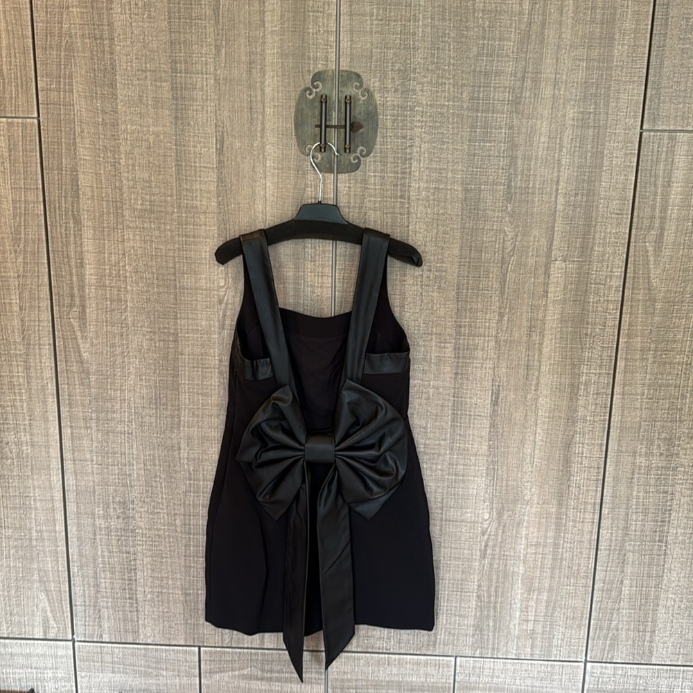 The Kooples Short Black Dress with Bow Back